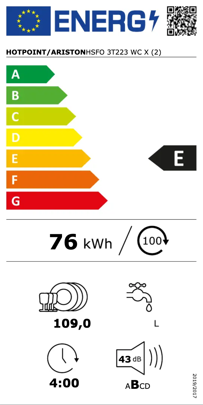 Image de la première page du manuel de l'appareil HSFO 3T223 WC X