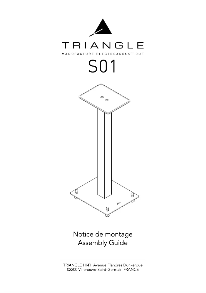 Image de la première page du manuel de l'appareil S01