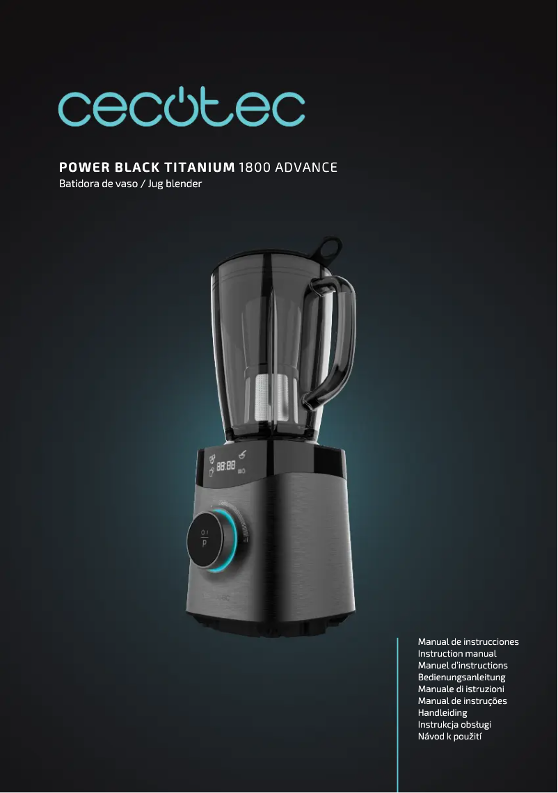 Page 1 de la notice Manuel utilisateur Cecotec Power Black Titanium 1800 Advance