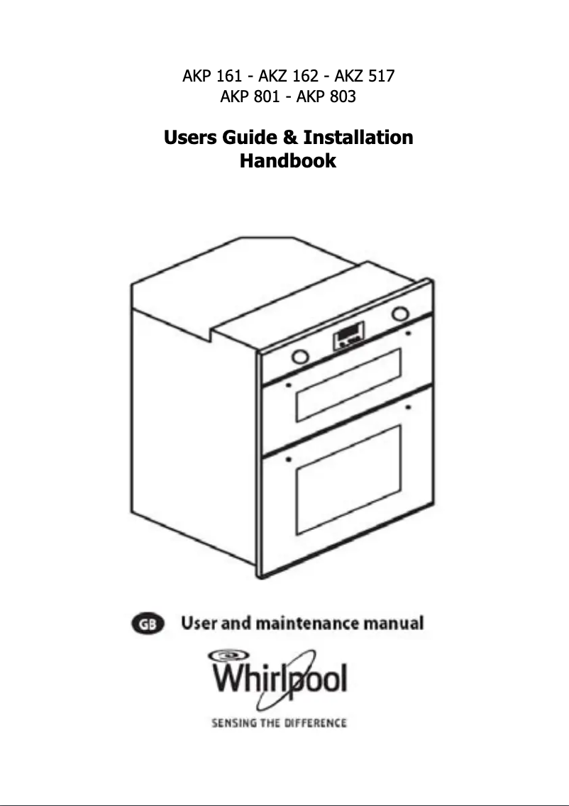 Página 1 del manual Manual de usuario Whirlpool AKP 161/02/IX