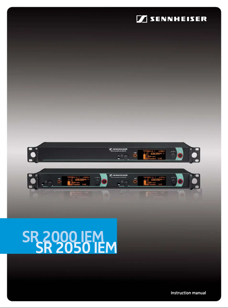 Page n°1 - Manuel utilisateur Sennheiser SR 2000