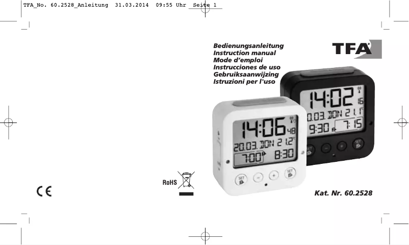 Page 1 de la notice Manuel utilisateur TFA 60.2528