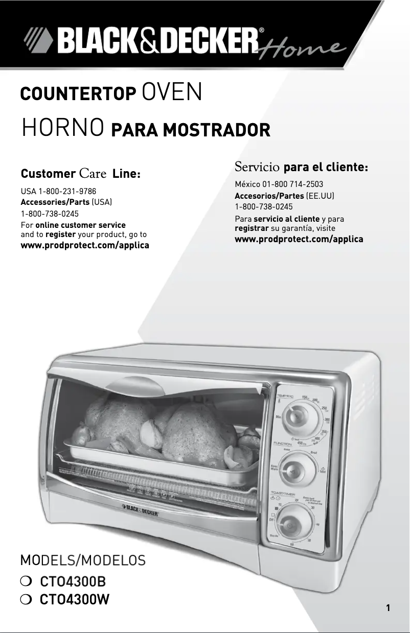 Page n°1 - Manuel utilisateur Black & Decker CTO4300W