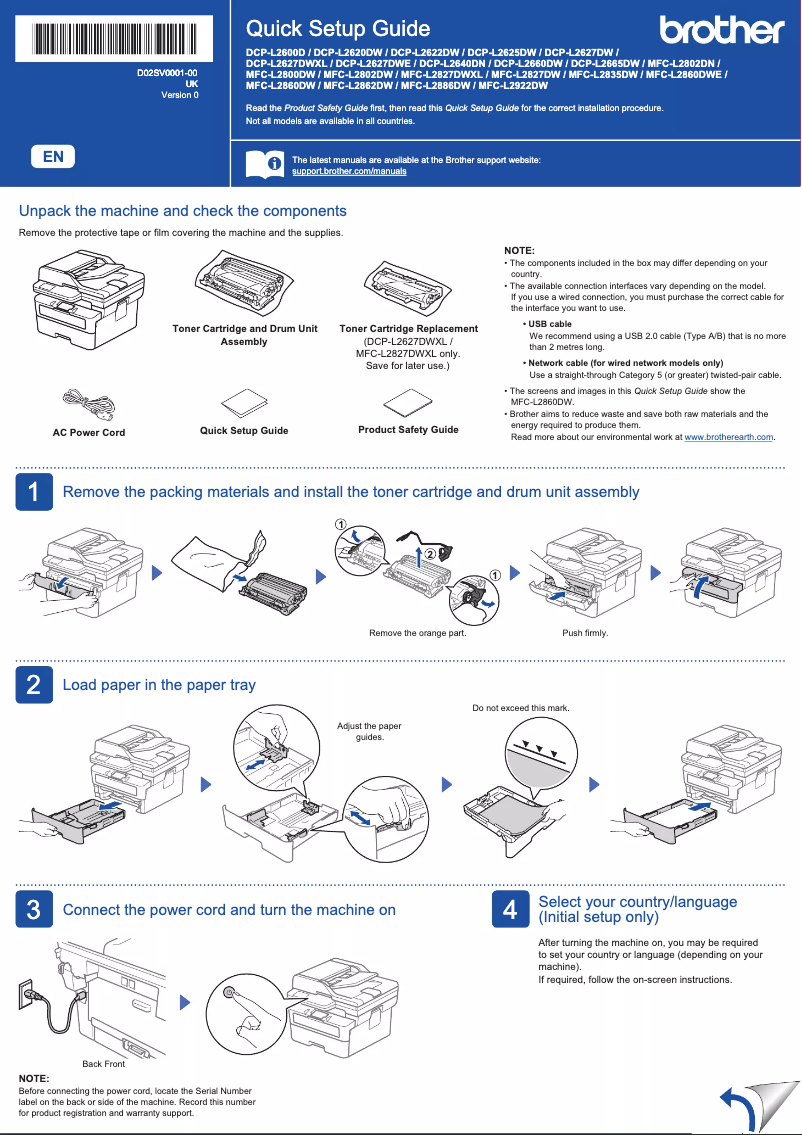 Page n°1 - Manuel utilisateur Brother DCP-L2665DW