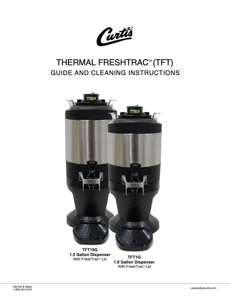 Page 1 de la notice Instructions / montage Wilbur Curtis Alpha5Gt