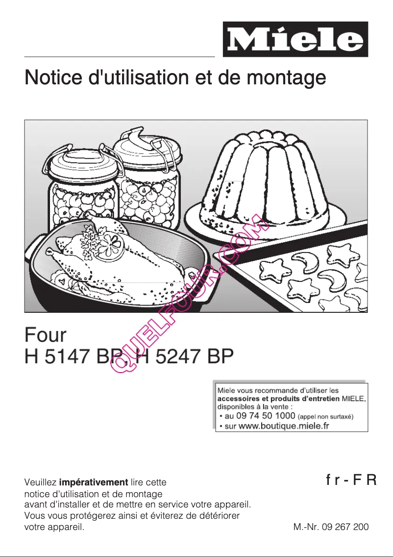 Page 1 de la notice Manuel utilisateur Miele H 5247 BP