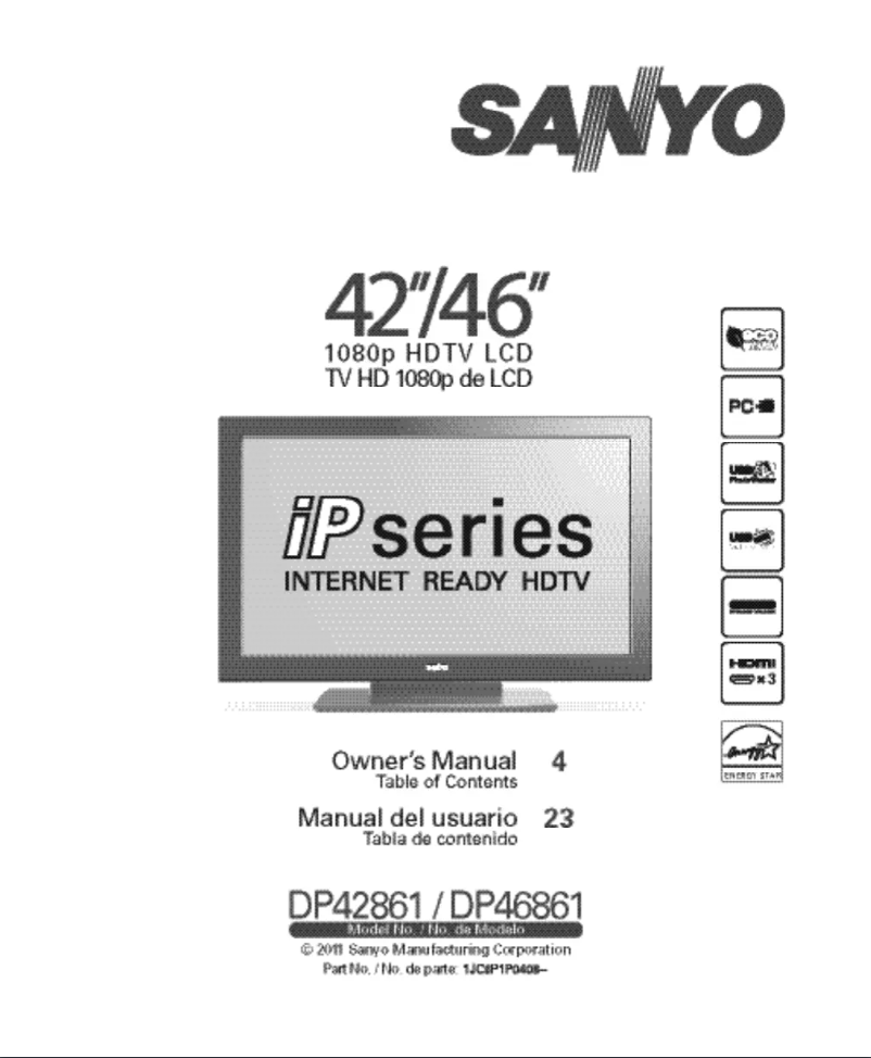 Page n°1 - Manuel utilisateur Sanyo DP46861
