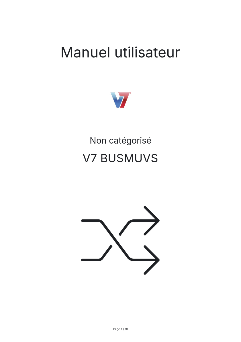 Page n°1 - Manuel utilisateur V7 BUSMUVS
