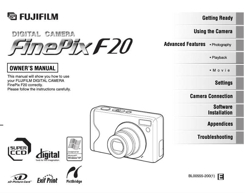 Page n°1 - Manuel utilisateur Fujifilm FinePix F20