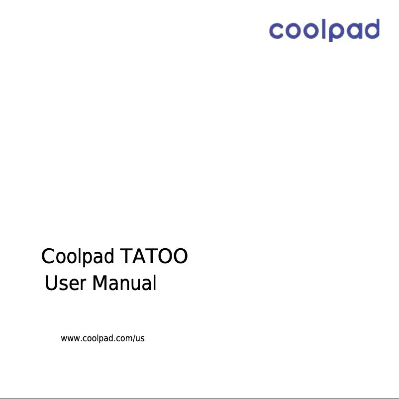 Page n°1 - Manuel utilisateur Coolpad Tatoo