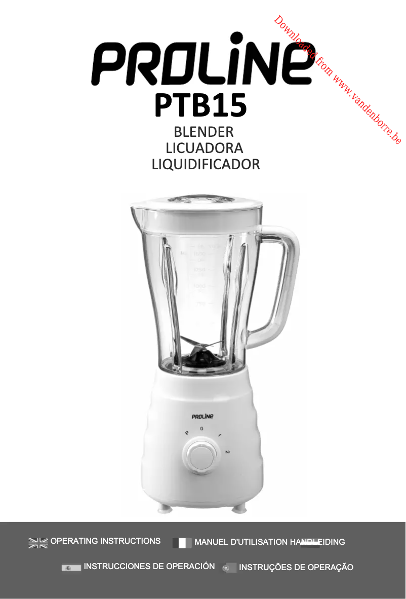 Page 1 de la notice Manuel utilisateur Proline PTB15