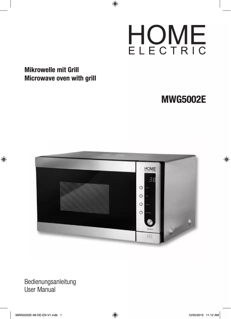 Image de la première page du manuel de l'appareil MWG5002E