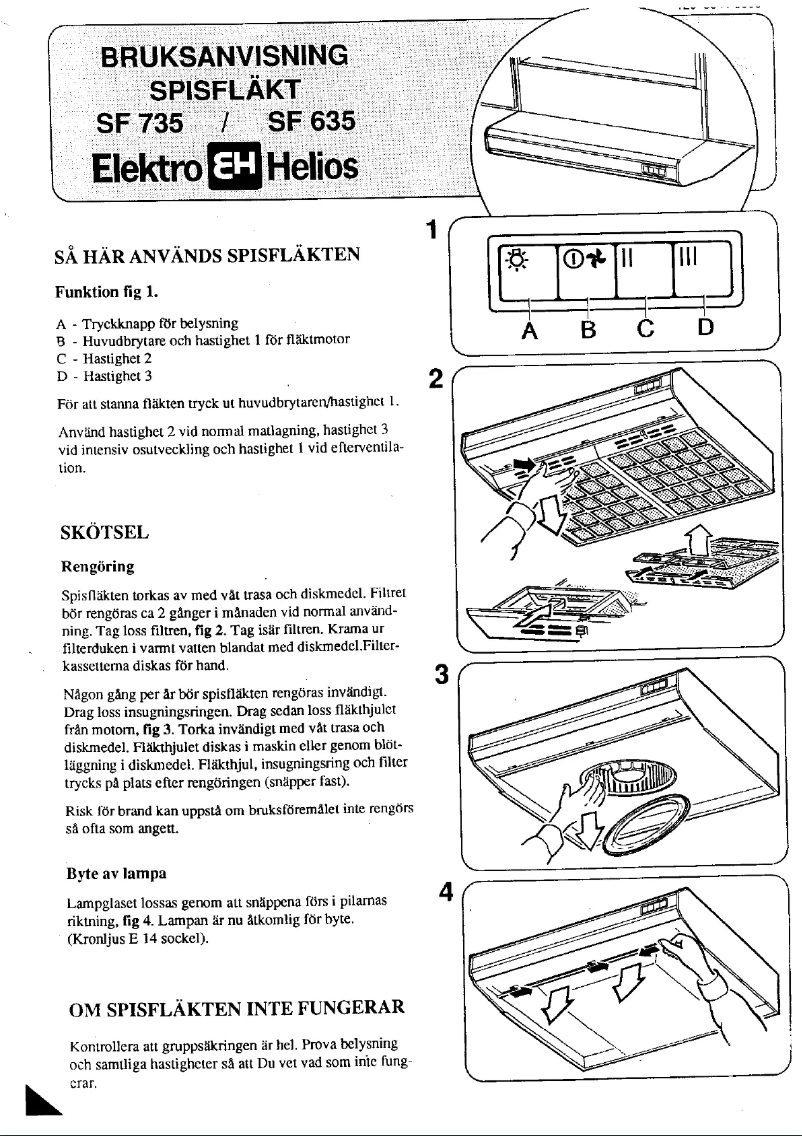 Page 1 de la notice Manuel utilisateur Elektro Helios SF635