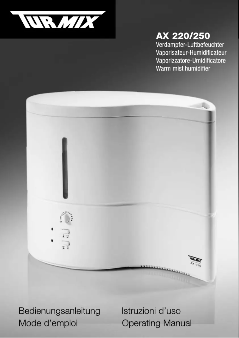 Page 1 de la notice Manuel utilisateur Turmix AX 220