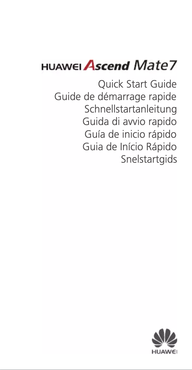 Image de la première page du manuel de l'appareil Ascend Mate 7