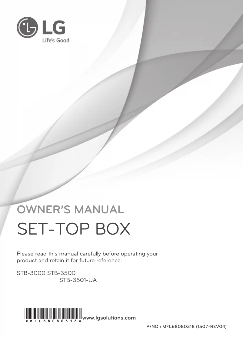 Page 1 de la notice Manuel utilisateur LG STB-3500