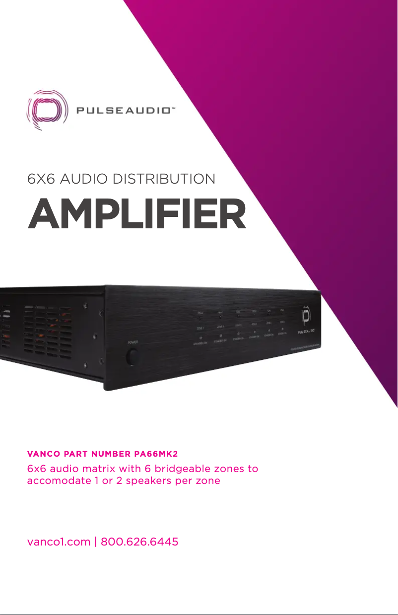 Page 1 de la notice Manuel utilisateur PulseAudio PA66MK2