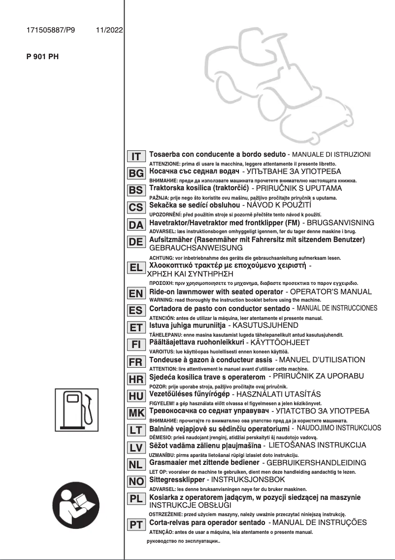 Image de la première page du manuel de l'appareil Park Pro 900 AWX