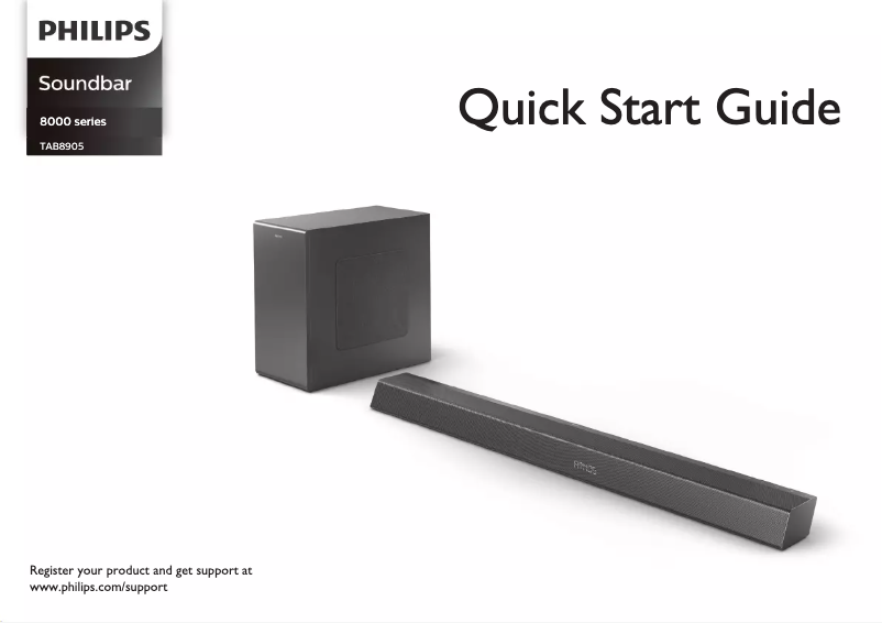 Page n°1 - Guide de démarrage rapide Philips TAB8905