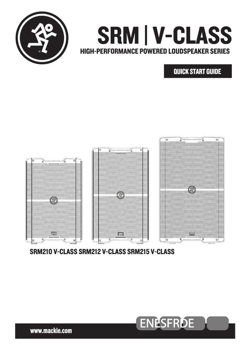 Page 1 de la notice Guide de démarrage rapide Mackie V-Class SRM210