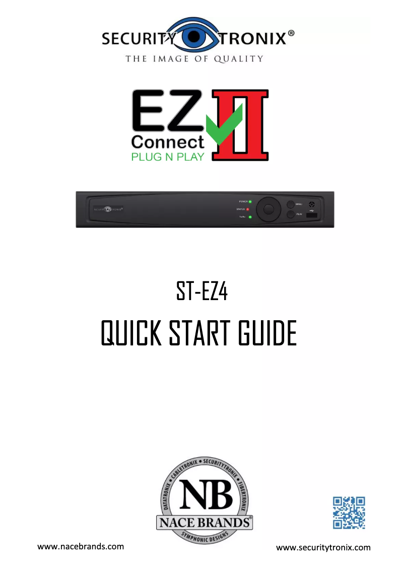 Page n°1 - Manuel utilisateur Security Tronix ST-EZ4