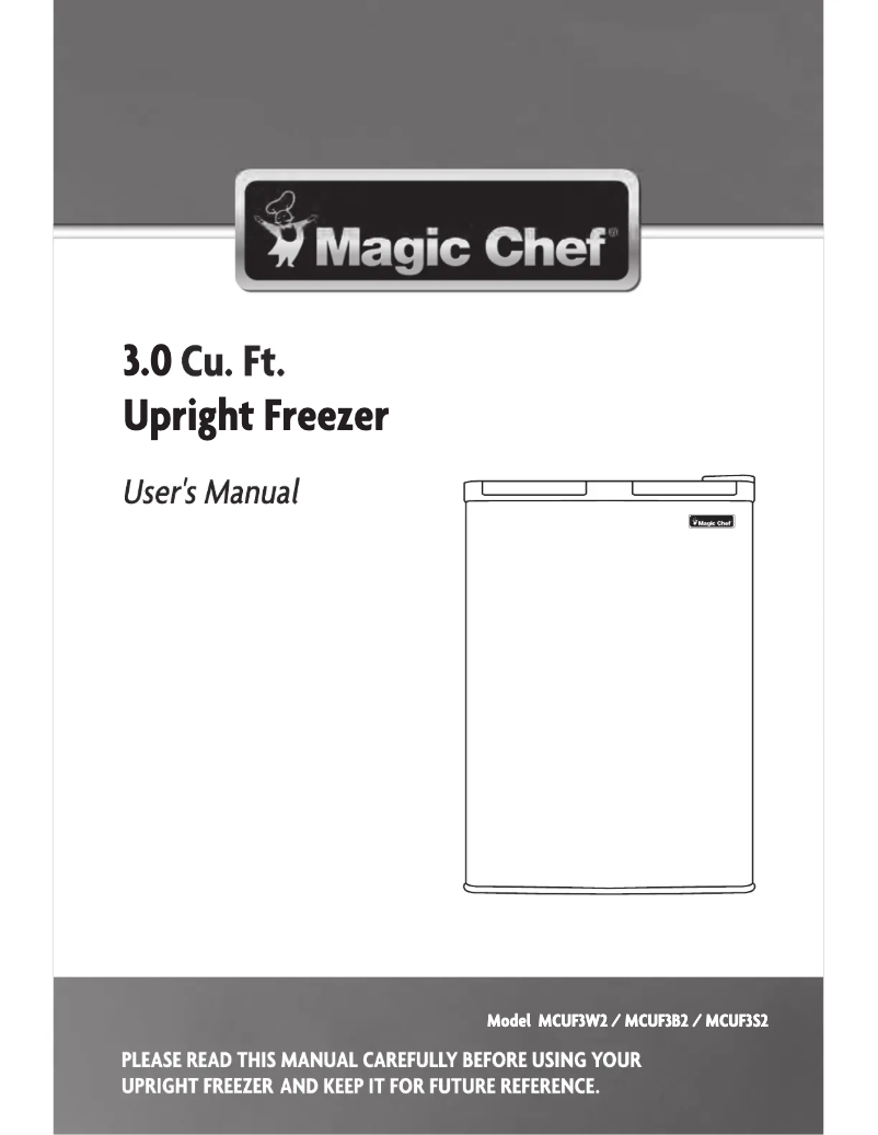Página 1 del manual Manual de usuario Magic Chef MCUF3W2