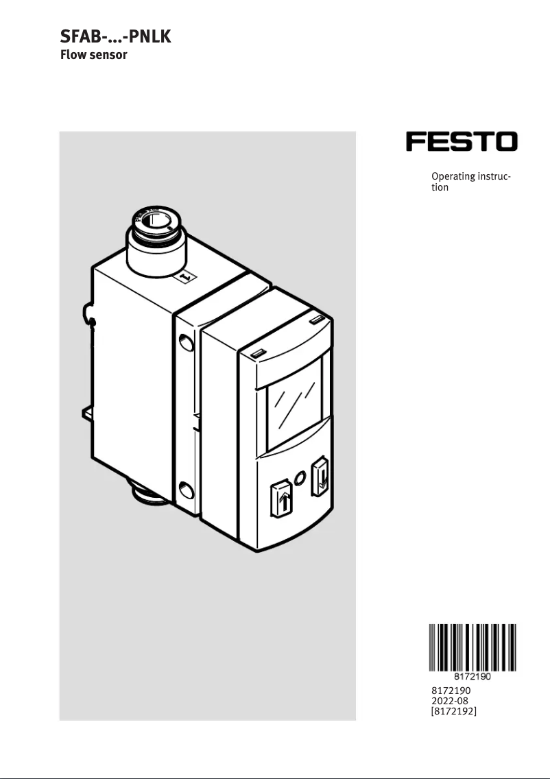 Page 1 de la notice Manuel utilisateur Festo SFAB-600U-HQ10-PNLK-PNVBA-M12