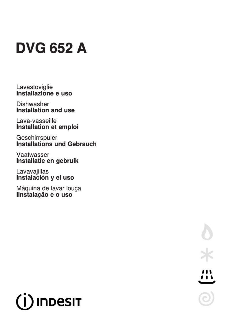 Page n°1 - Manuel utilisateur Indesit DVG 652 A