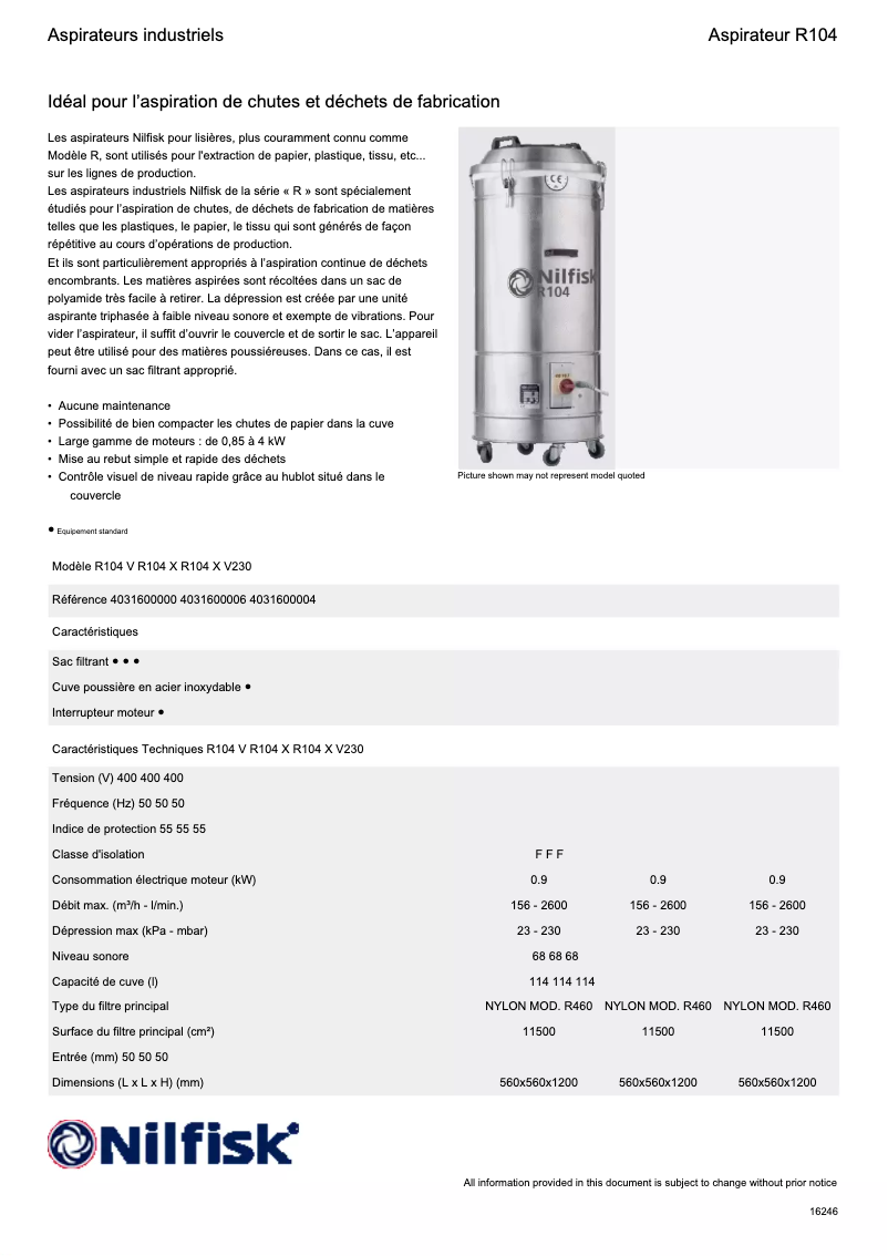 Image de la première page du manuel de l'appareil R104
