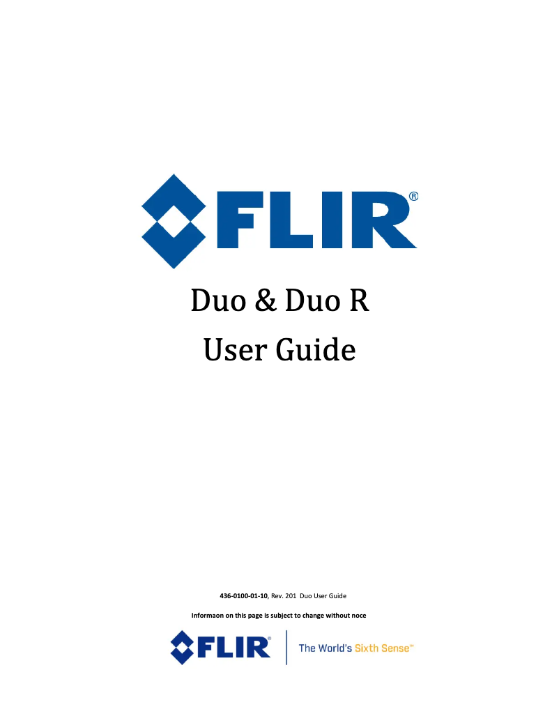 Página 1 del manual Manual de usuario FLIR Duo