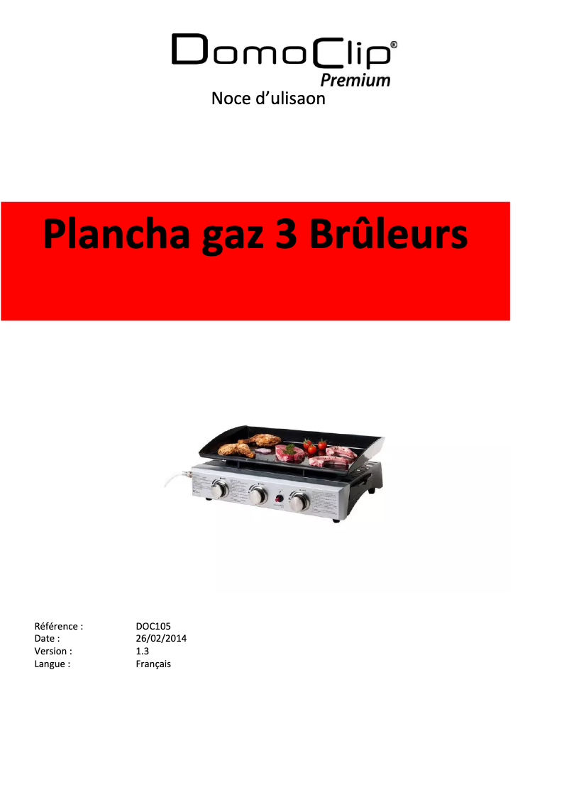 Page n°1 - Manuel utilisateur Domoclip DOC105