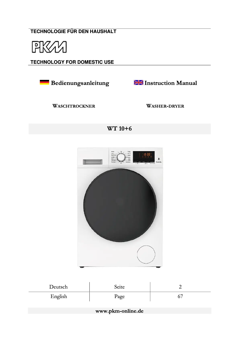 Page 1 de la notice Manuel utilisateur PKM WT10+6