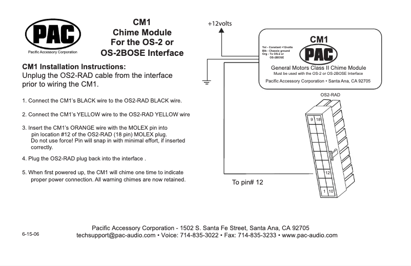 Image de la première page du manuel de l'appareil CM-1