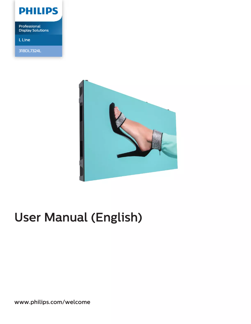 Page n°1 - Manuel utilisateur Philips 31BDL7324L