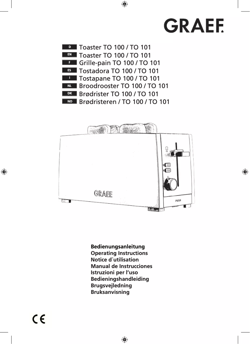 Page 1 de la notice Manuel utilisateur Graef TO 100