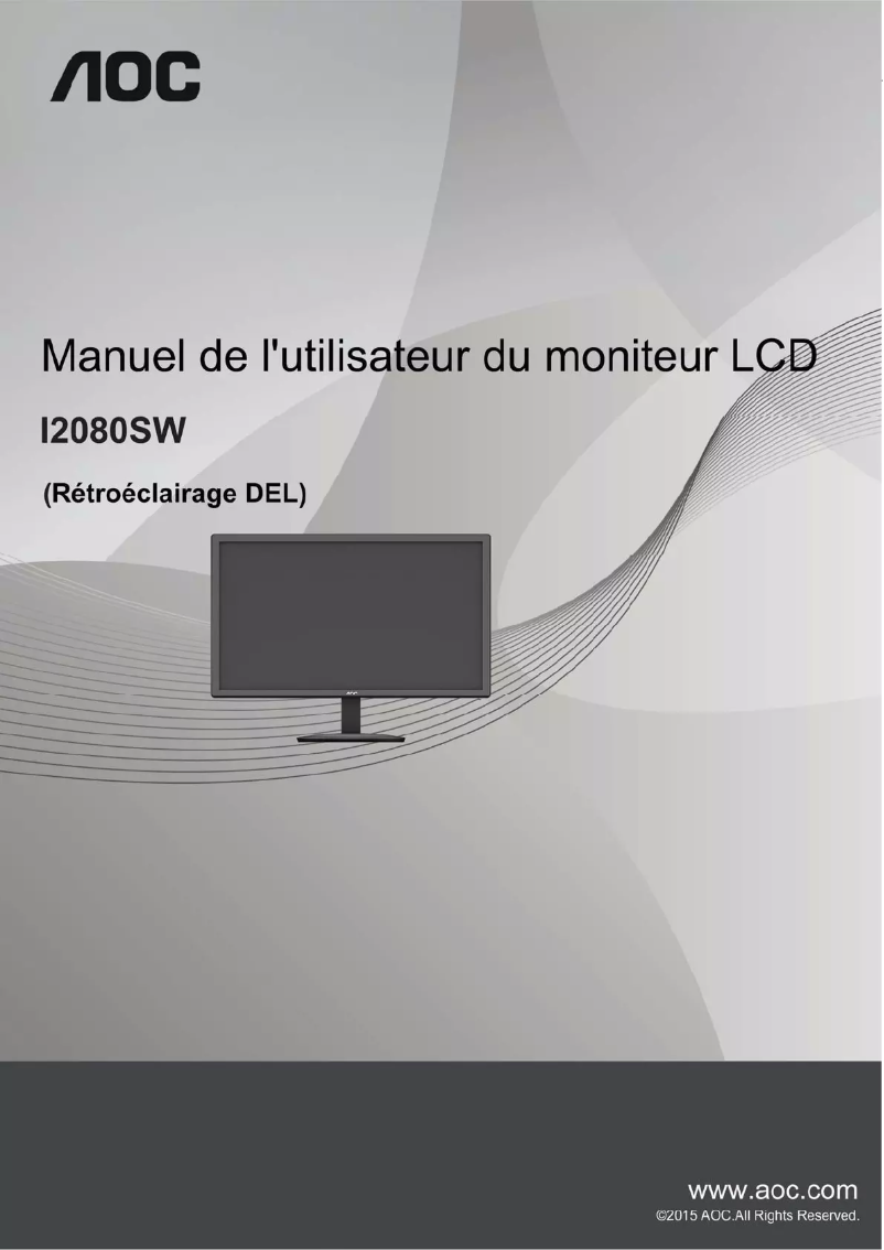 Page 1 de la notice Manuel utilisateur AOC Value-line I2080SW