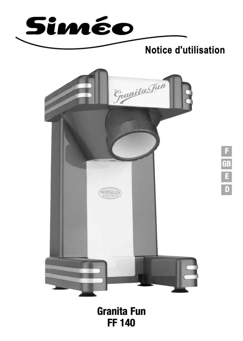 Image de la première page du manuel de l'appareil FF140