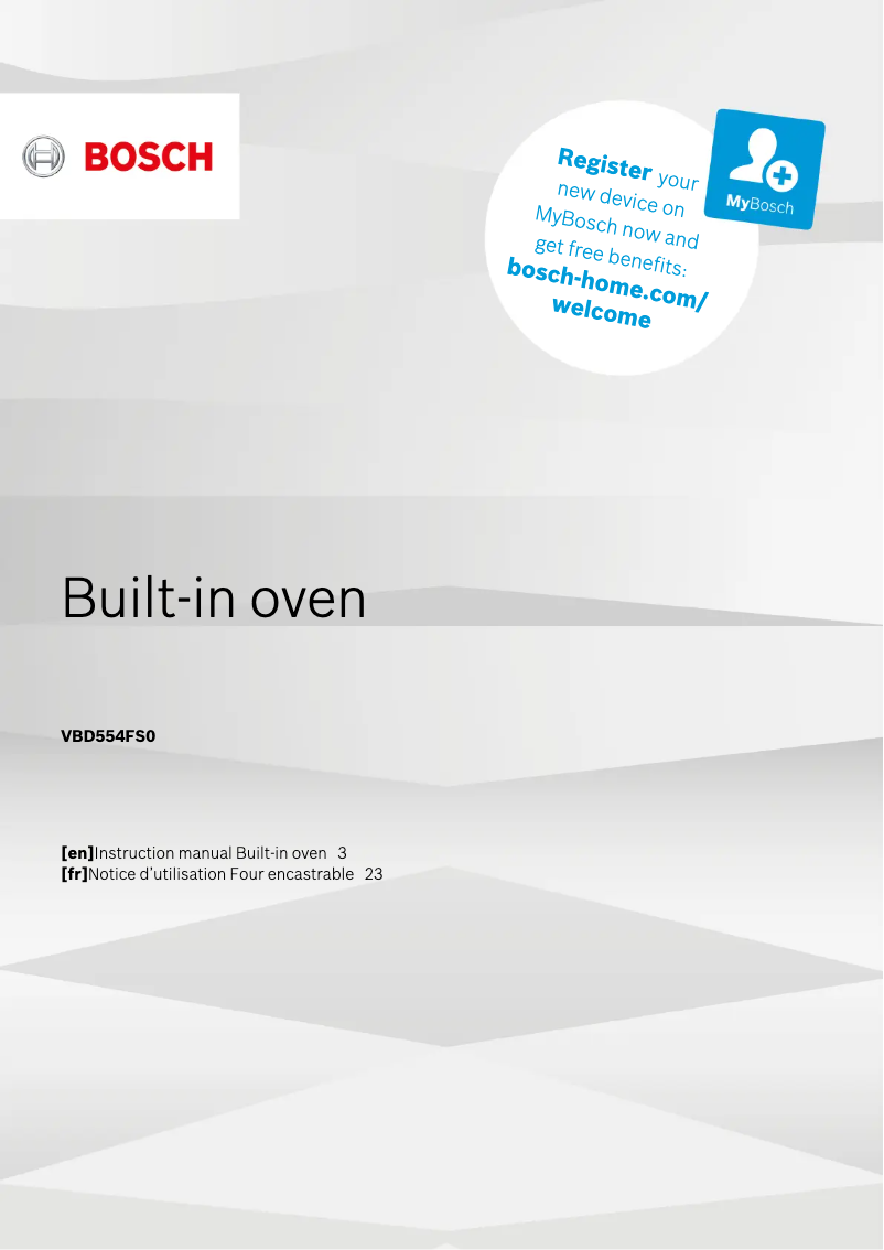 Page 1 of the manual User Manual Bosch VBD554FS0