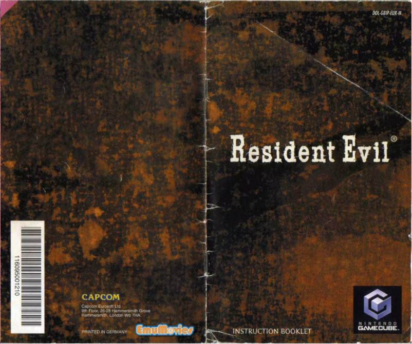 Page 1 de la notice Manuel utilisateur Nintendo Resident Evil (GameCube)