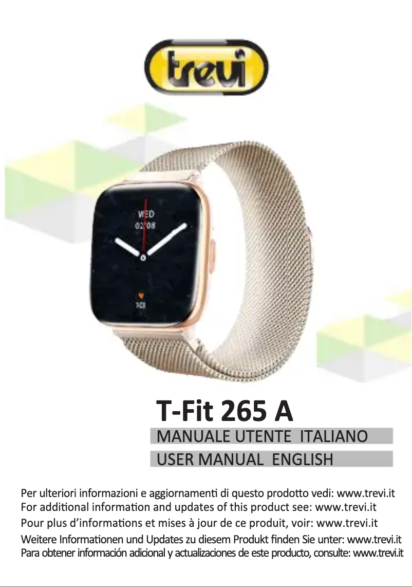 Page 1 de la notice Manuel utilisateur Trevi T-Fit 265 A