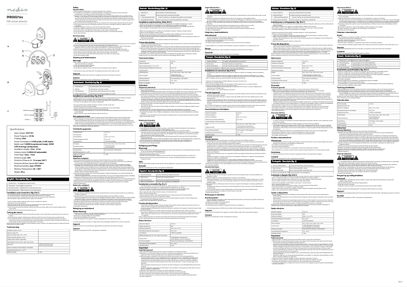 Page n°1 - Manuel utilisateur Nedis PIROO21WT