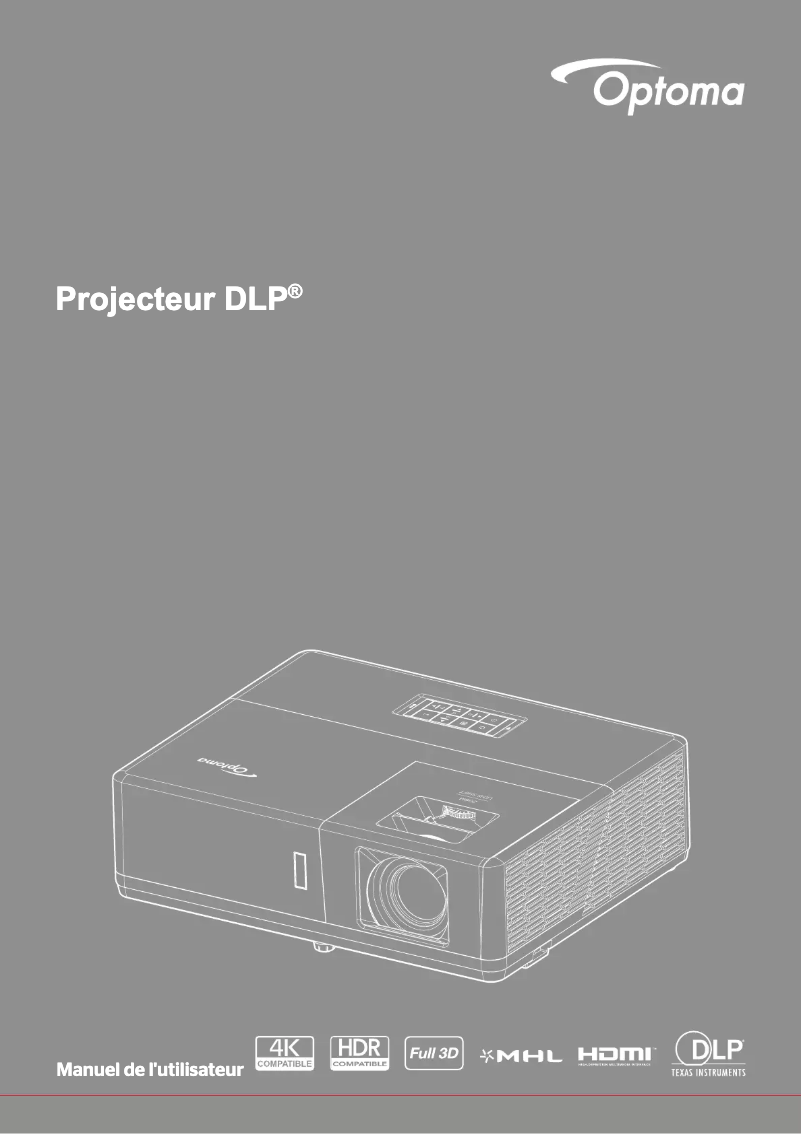 Page n°1 - Manuel utilisateur Optoma ZU506Te