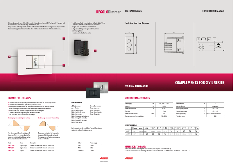 Página 1 del manual Manual de usuario Vemer Regolo