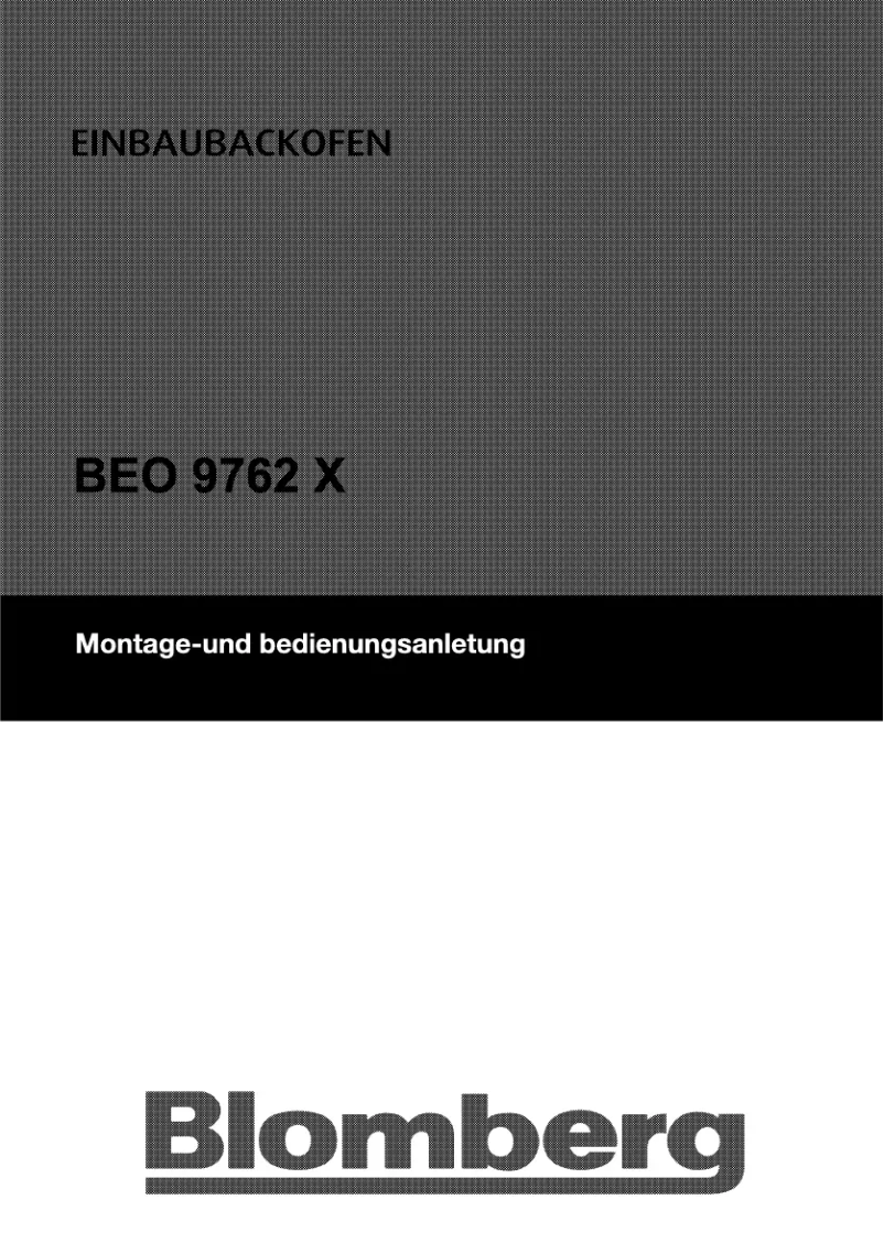 Page 1 de la notice Manuel utilisateur Blomberg BEO 9762 X