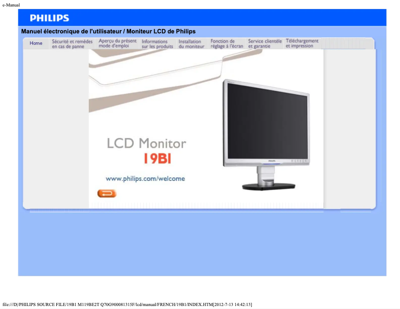 Página 1 del manual Manual de usuario Philips Brilliance 19B1CB