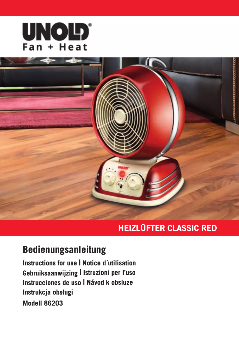 Página 1 del manual Manual de usuario Unold 86203