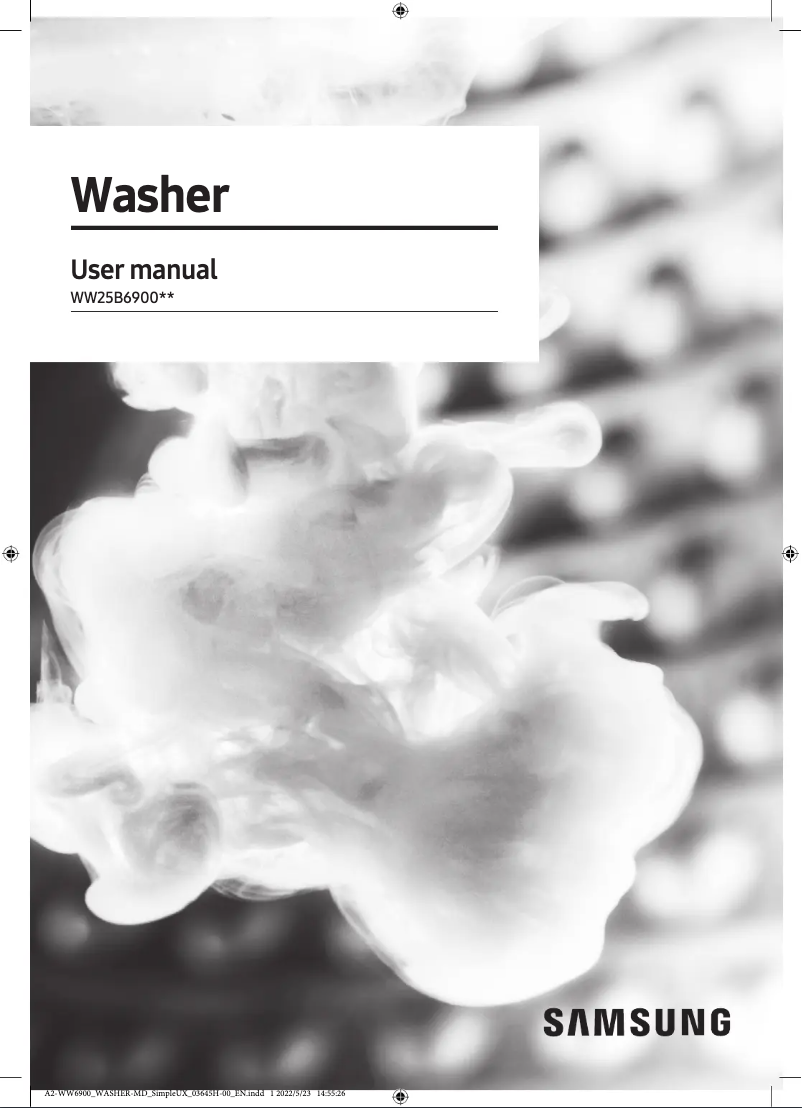 Page 1 de la notice Manuel utilisateur Samsung WW25B6900AW