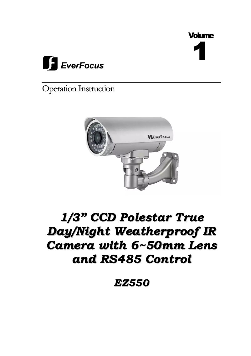 Page n°1 - Manuel utilisateur EverFocus Polestar EZ550
