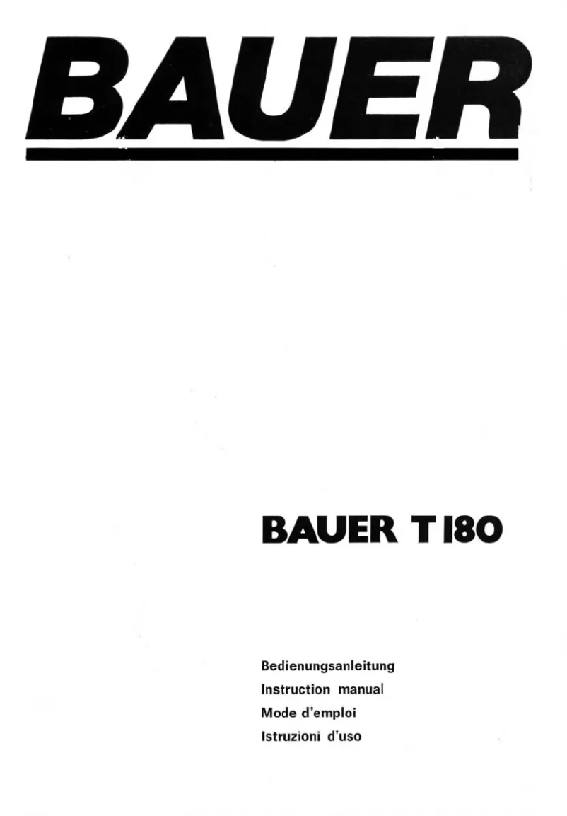 Image de la première page du manuel de l'appareil T180