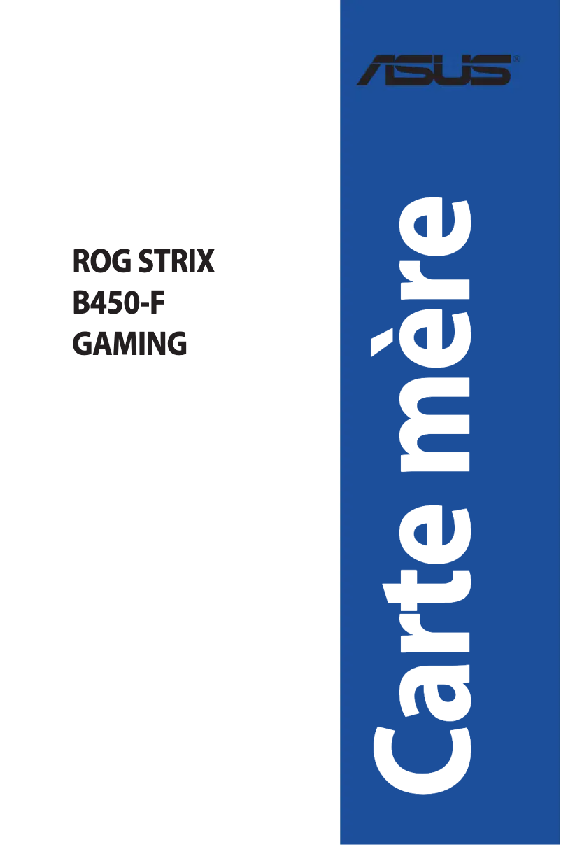 Image de la première page du manuel de l'appareil ROG STRIX B450-F Gaming